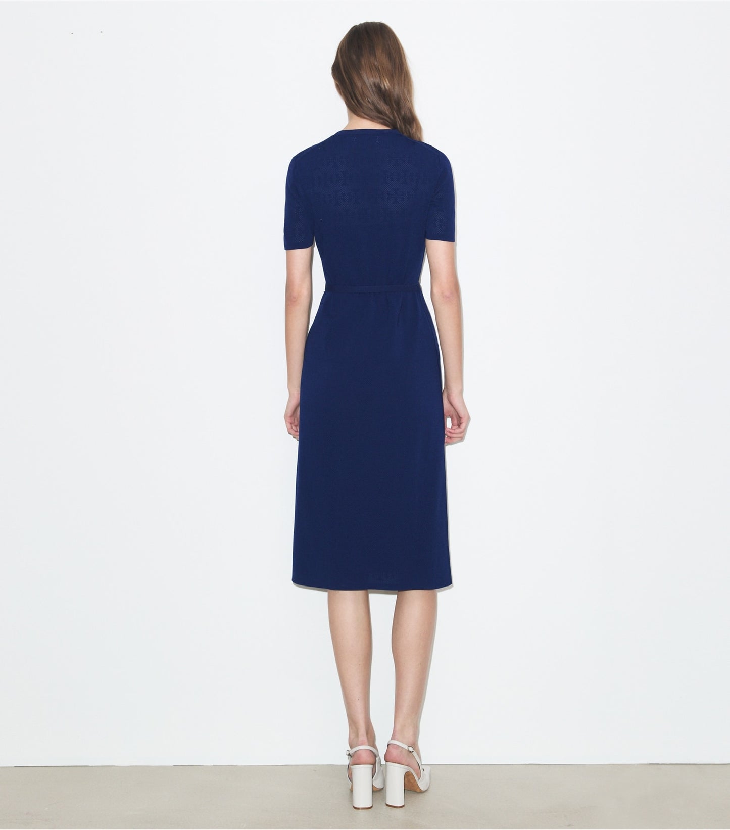 Tory Burch Viscose Pointelle Dress - Ocean
