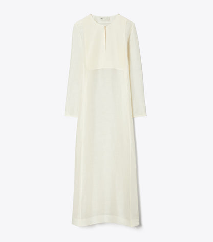 Tory Burch Long Linen Caftan - New Ivory