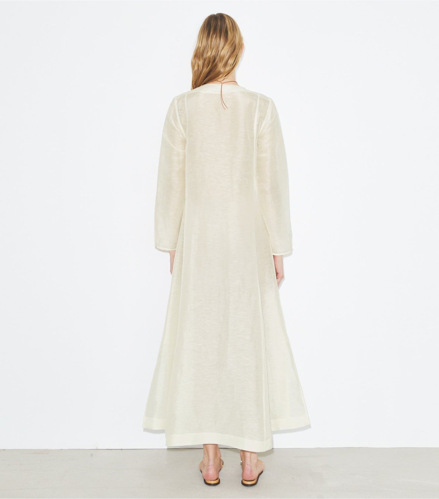 Tory Burch Long Linen Caftan - New Ivory
