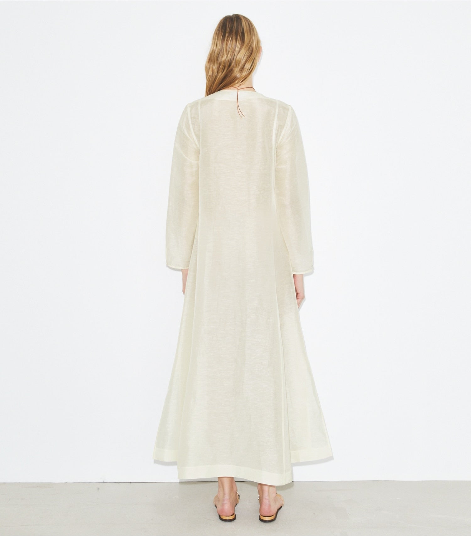 Tory Burch Long Linen Caftan - New Ivory