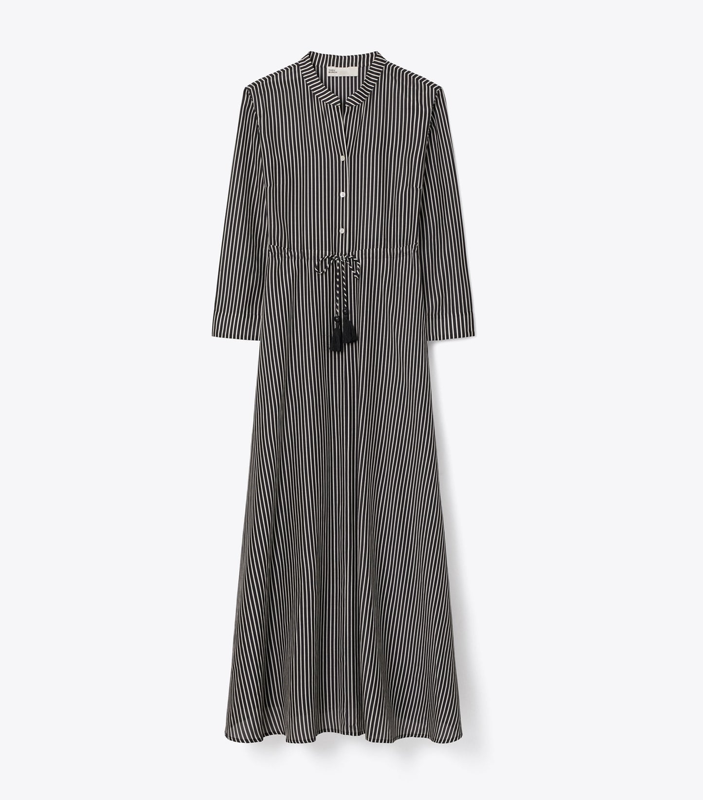 Tory Burch Striped Cotton Dress - Black Stripe