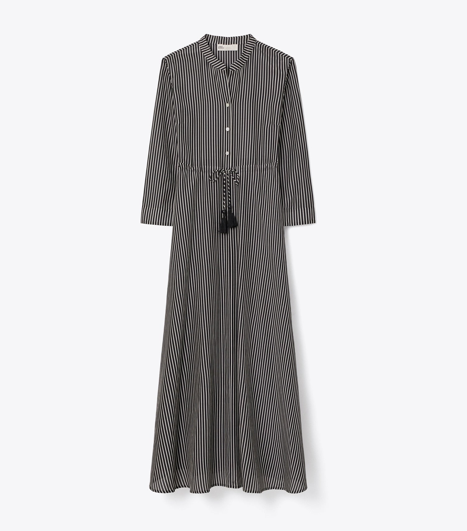 Tory Burch Striped Cotton Dress - Black Stripe