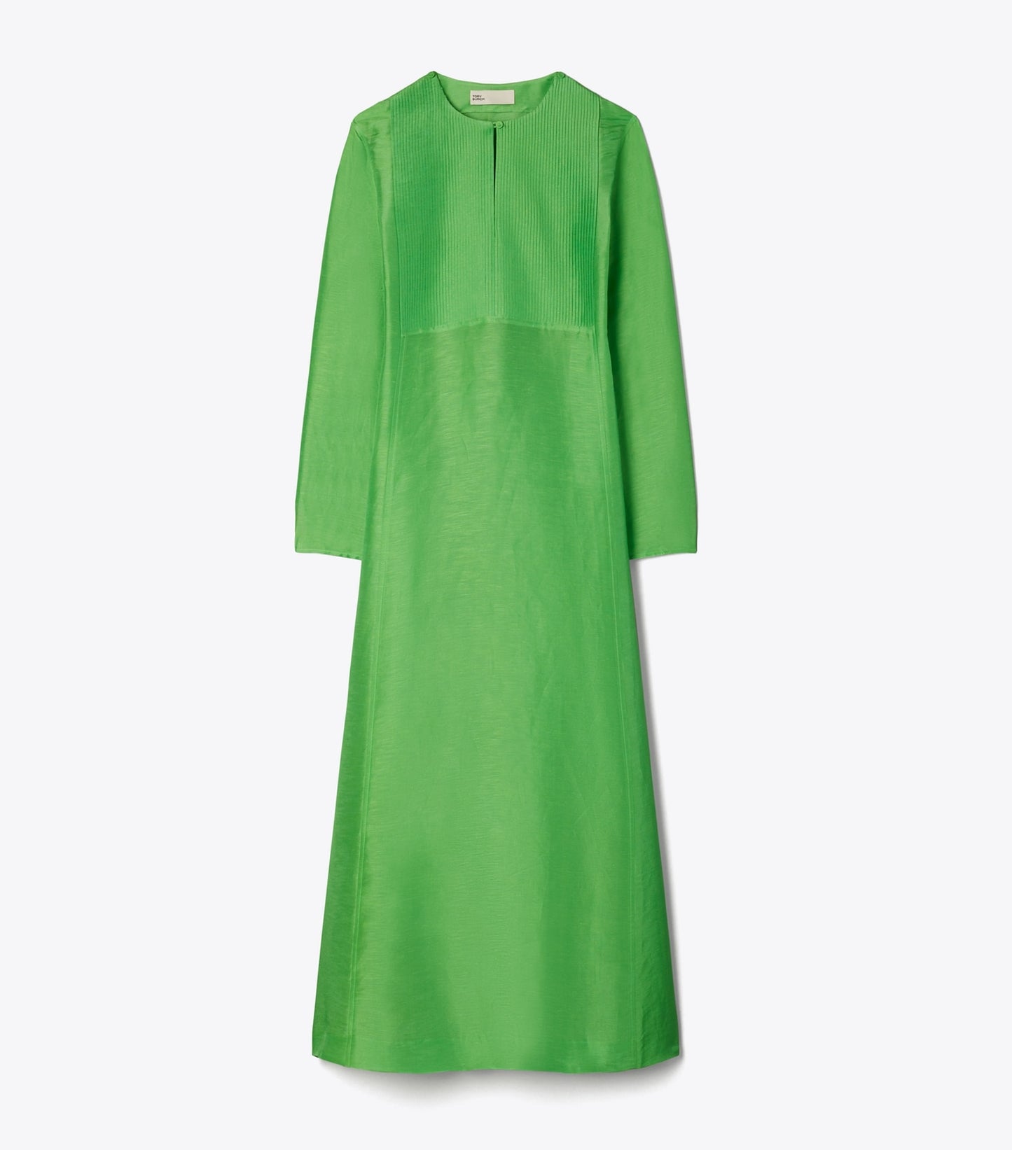 Tory Burch Long Linen Caftan - Bright Green
