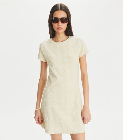 Tory Burch Terry Jacquard Logo Shirtdress - New Ivory