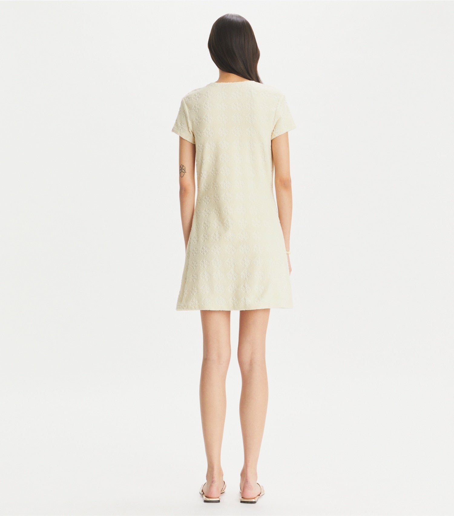 Tory Burch Terry Jacquard Logo Shirtdress - New Ivory