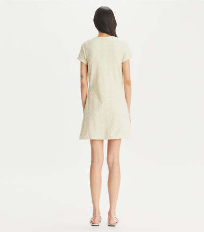 Tory Burch Terry Jacquard Logo Shirtdress - New Ivory