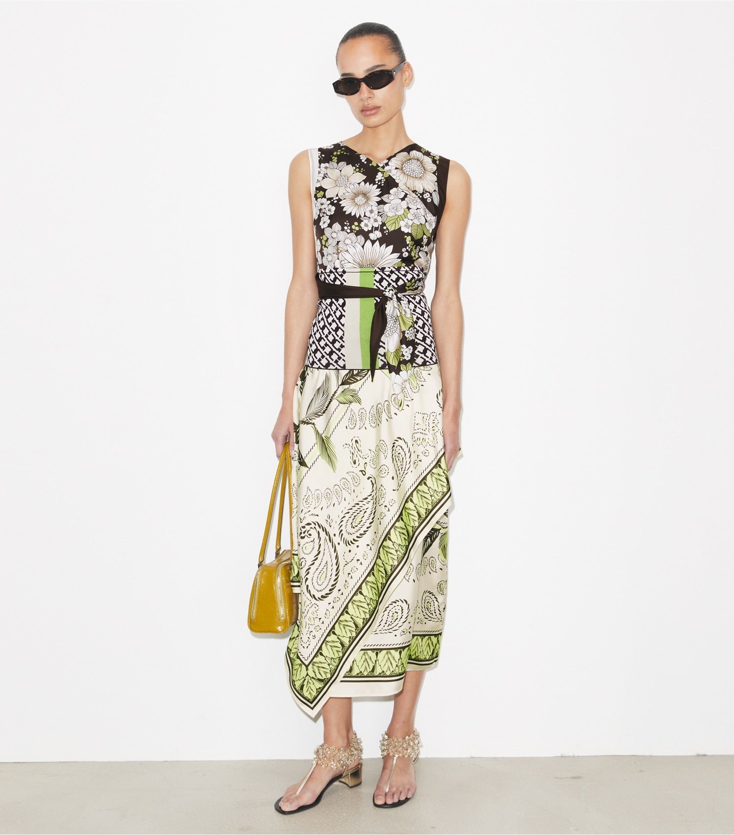 Tory Burch Printed Silk Top - Brown Floral