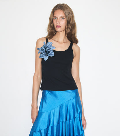 Tory Burch Tank Top - Black / Blue