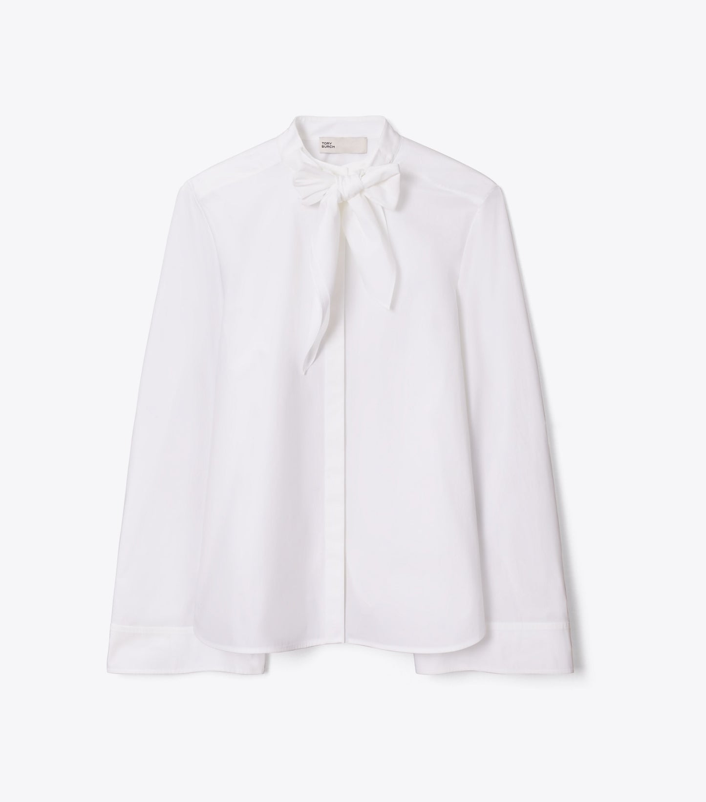 Tory Burch Cotton Bow Blouse - White