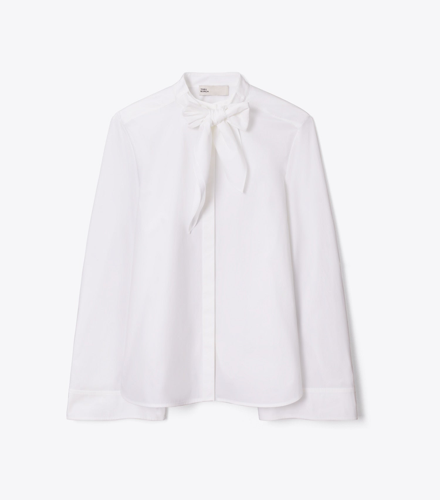 Tory Burch Cotton Bow Blouse - White