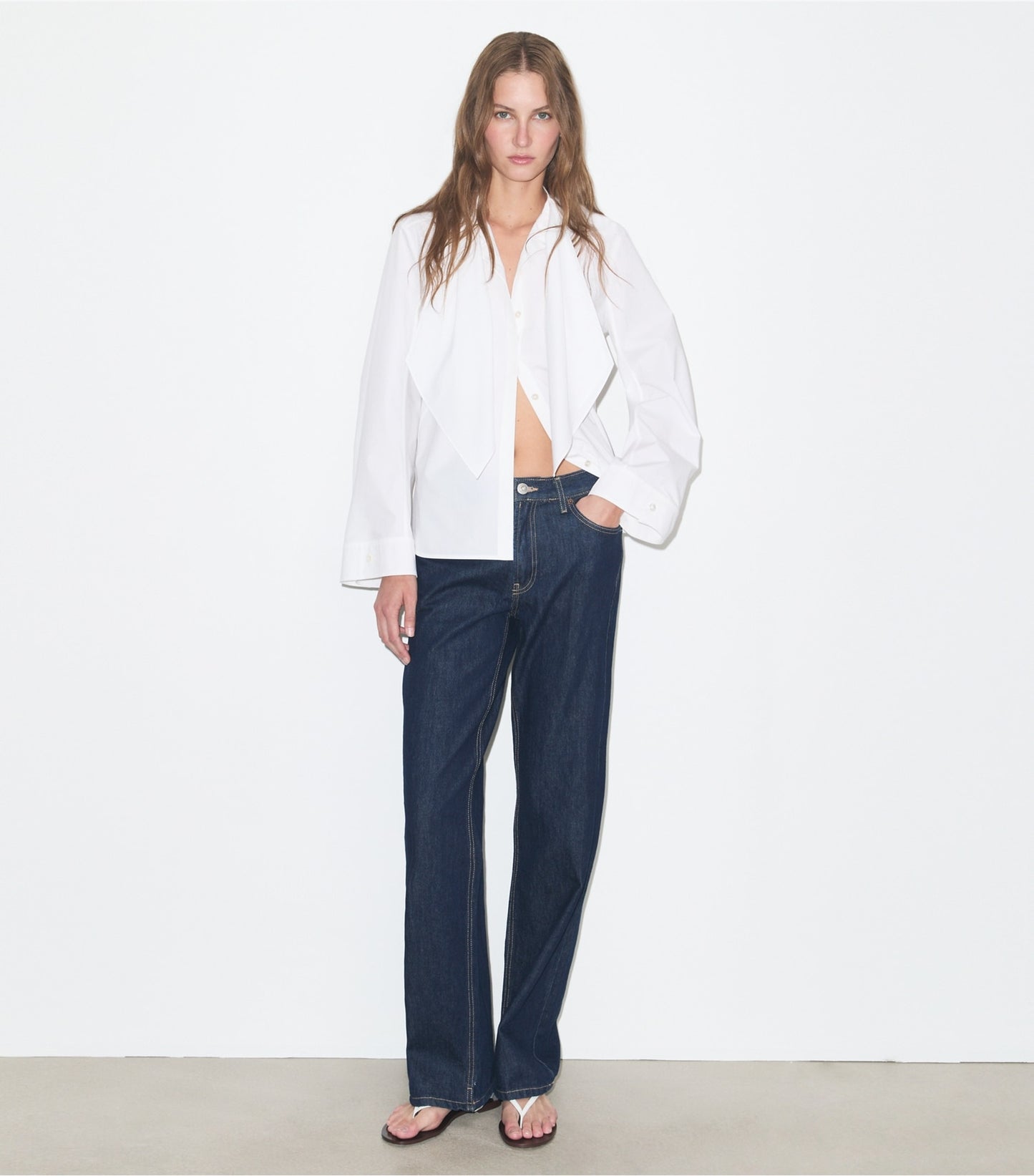 Tory Burch Cotton Bow Blouse - White