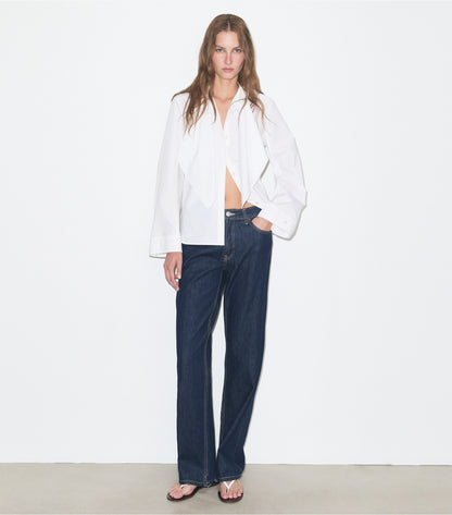Tory Burch Cotton Bow Blouse - White