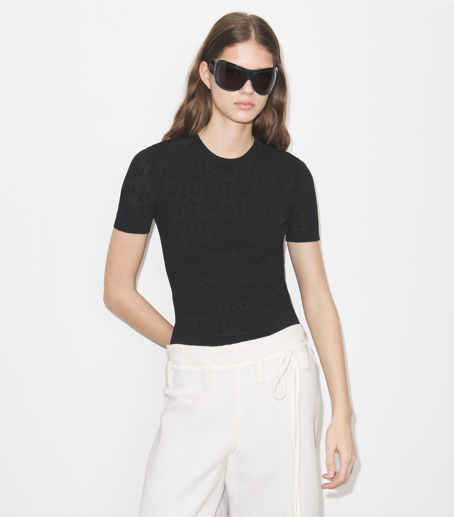 Tory Burch T Monogram Jacquard Sweater - Black