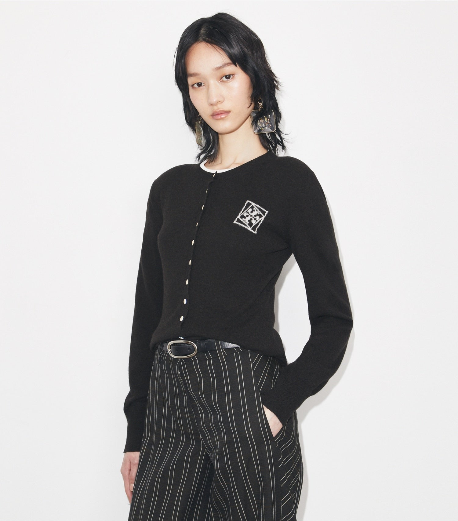 Tory Burch Wool Cardigan - Brown