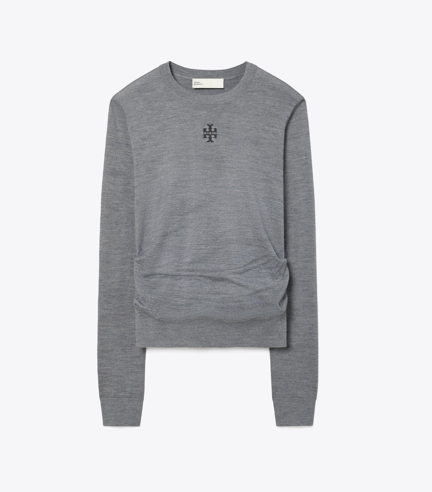 Tory Burch T Logo Wool Sweater - Frosted Gray Melange