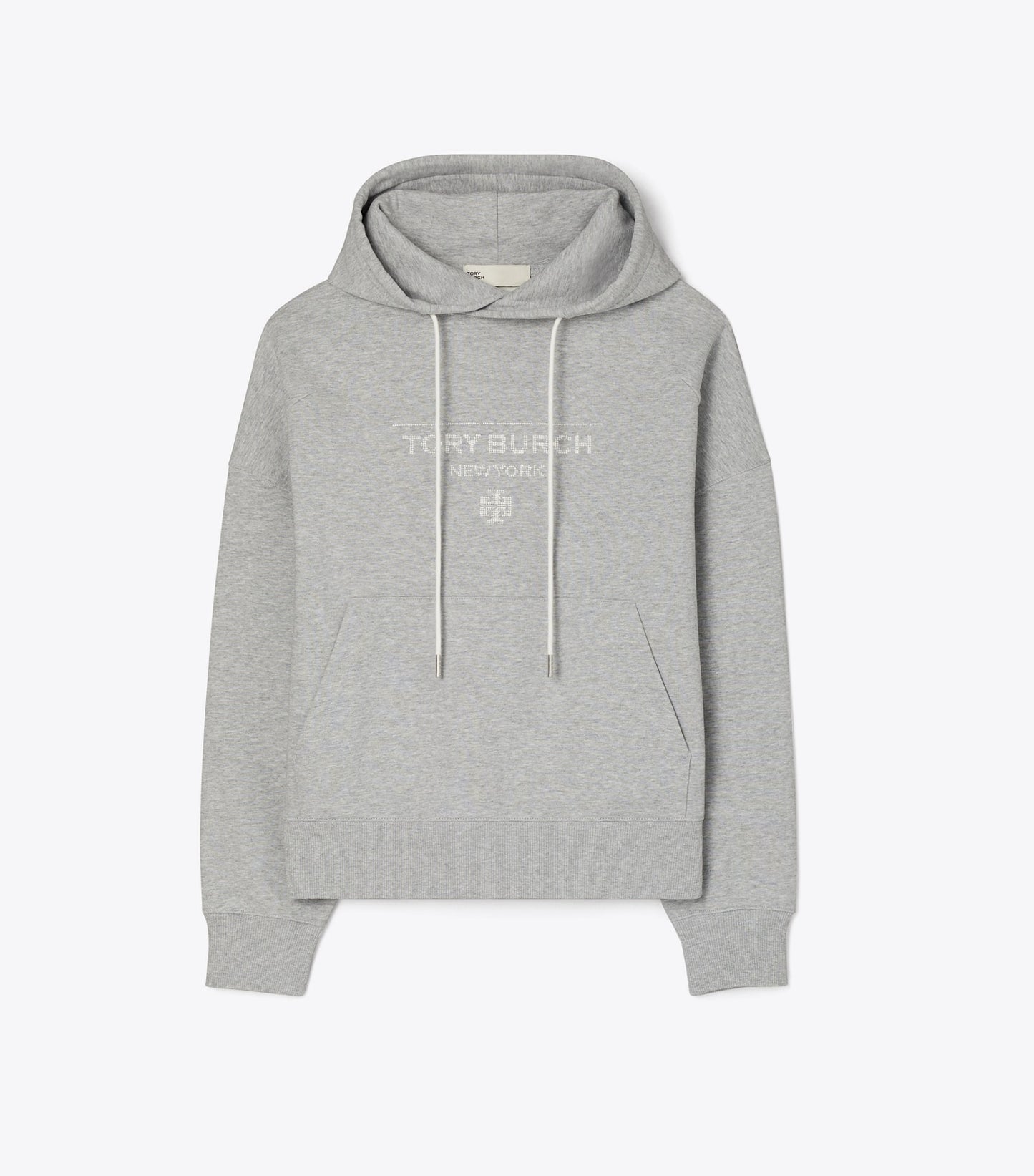 Tory Burch French Terry Hoodie - Medium Heather Gray