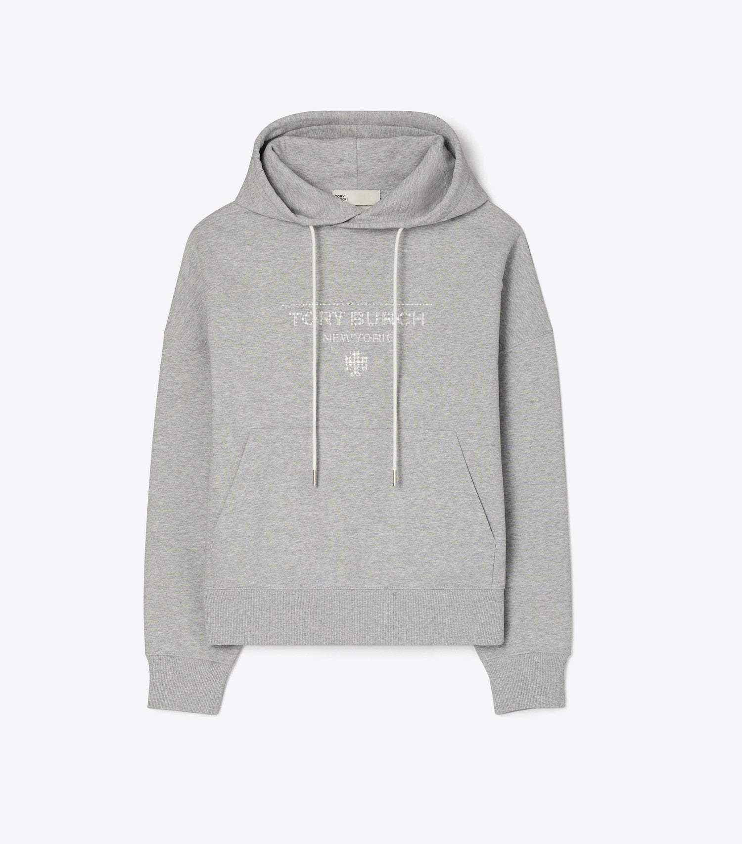 Tory Burch French Terry Hoodie - Medium Heather Gray