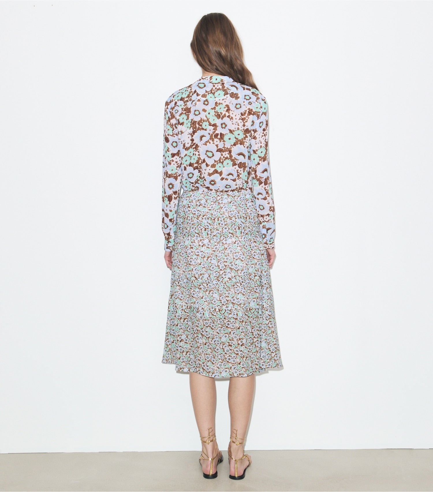Tory Burch Viscose Skirt - Blue Floral