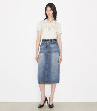 Tory Burch Denim Skirt - Light Vintage Wash