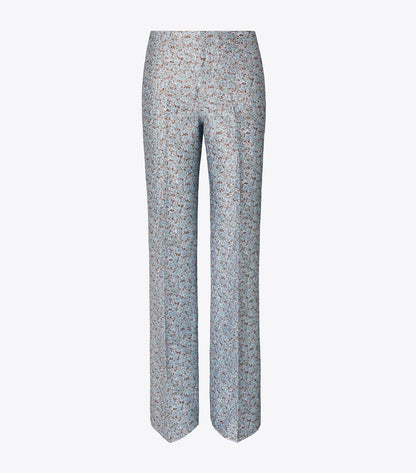 Tory Burch Jacquard Pant - Blue Floral
