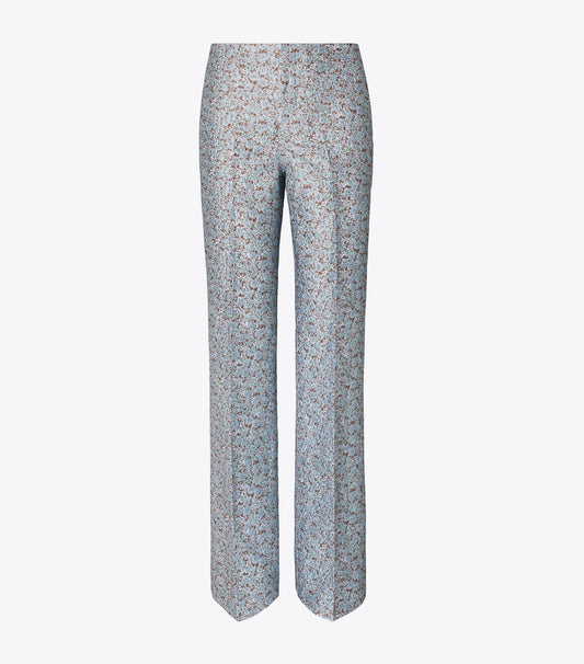 Tory Burch Jacquard Pant - Blue Floral