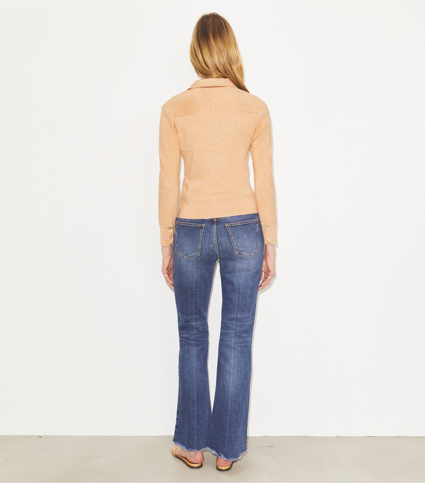 Tory Burch Bootcut Jean - Dark Vintage Wash