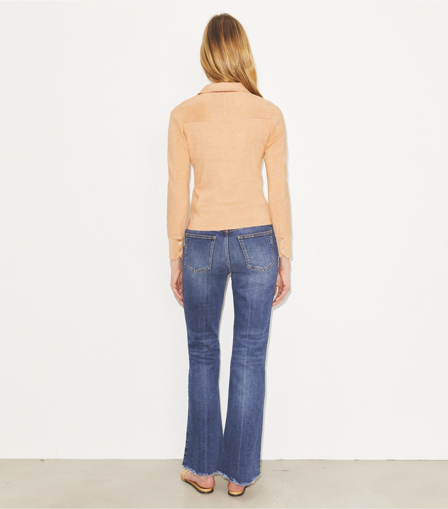 Tory Burch Bootcut Jean - Dark Vintage Wash