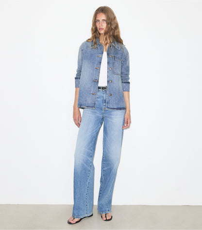 Tory Burch Denim Barn Jacket - Light Vintage Wash