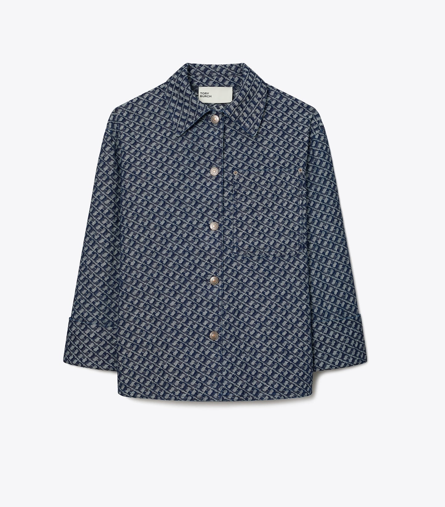 Tory Burch Denim Barn Jacket - T Link Stone Wash