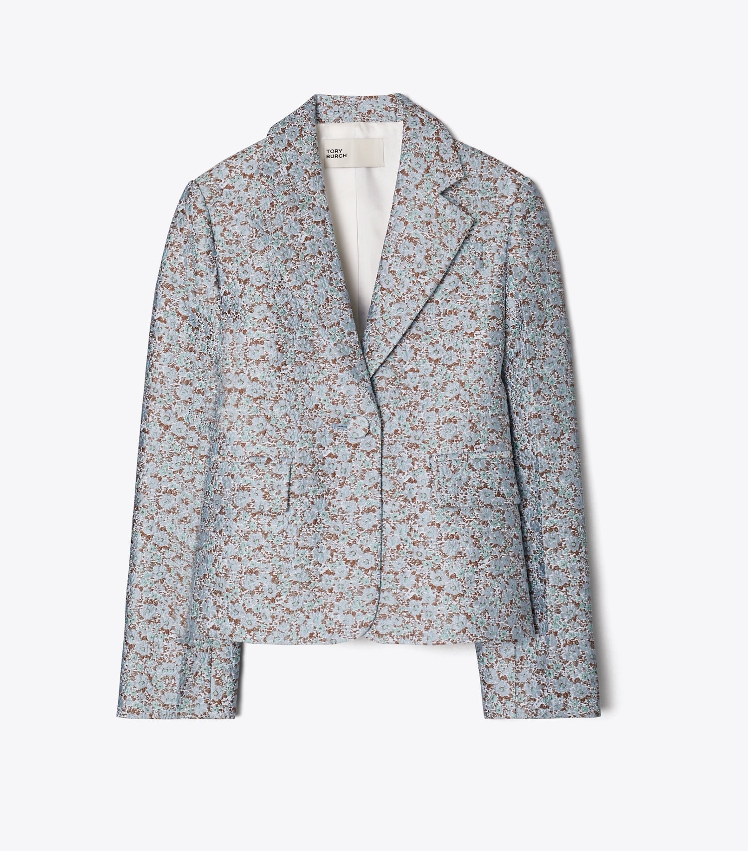 Tory Burch Jacquard Blazer - Blue Floral