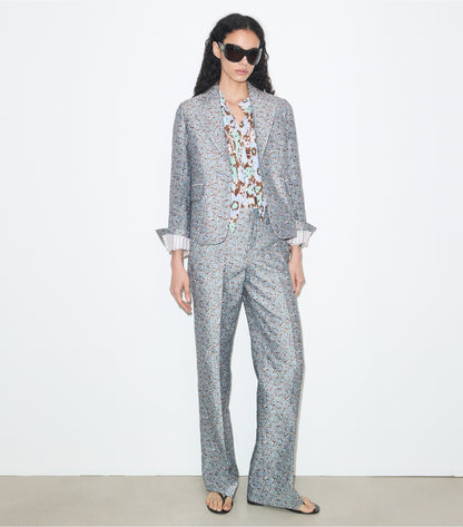 Tory Burch Jacquard Blazer - Blue Floral