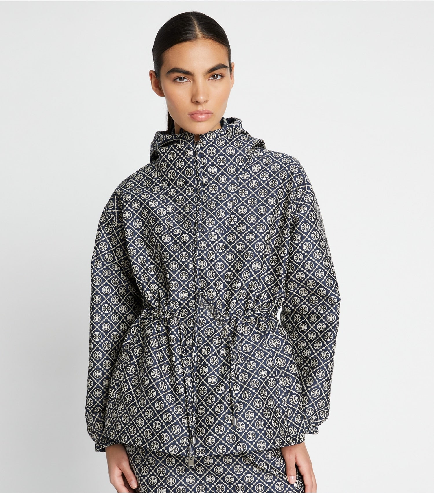Tory Burch T Monogram Jacquard Anorak - Tory Navy T Monogram Small Sport