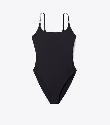Tory Burch Solid Swimsuit - Black