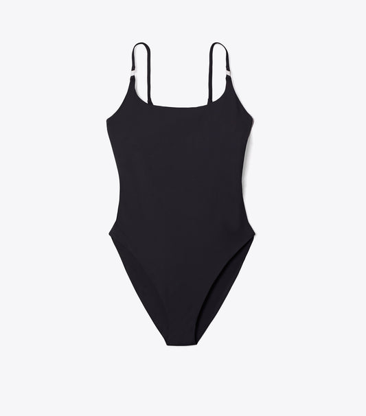 Tory Burch Solid Swimsuit - Black