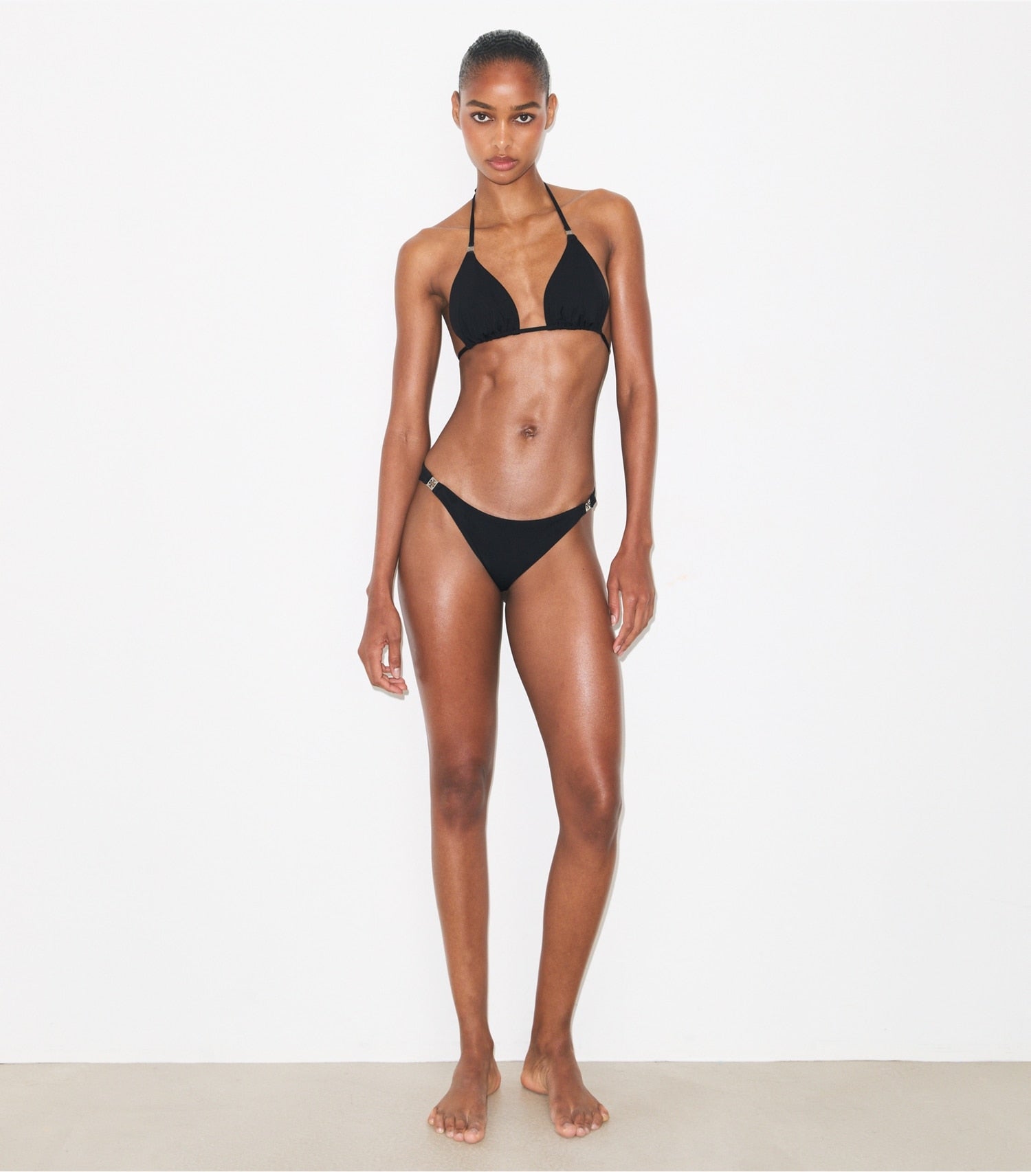 Tory Burch Solid Bikini Top - Black