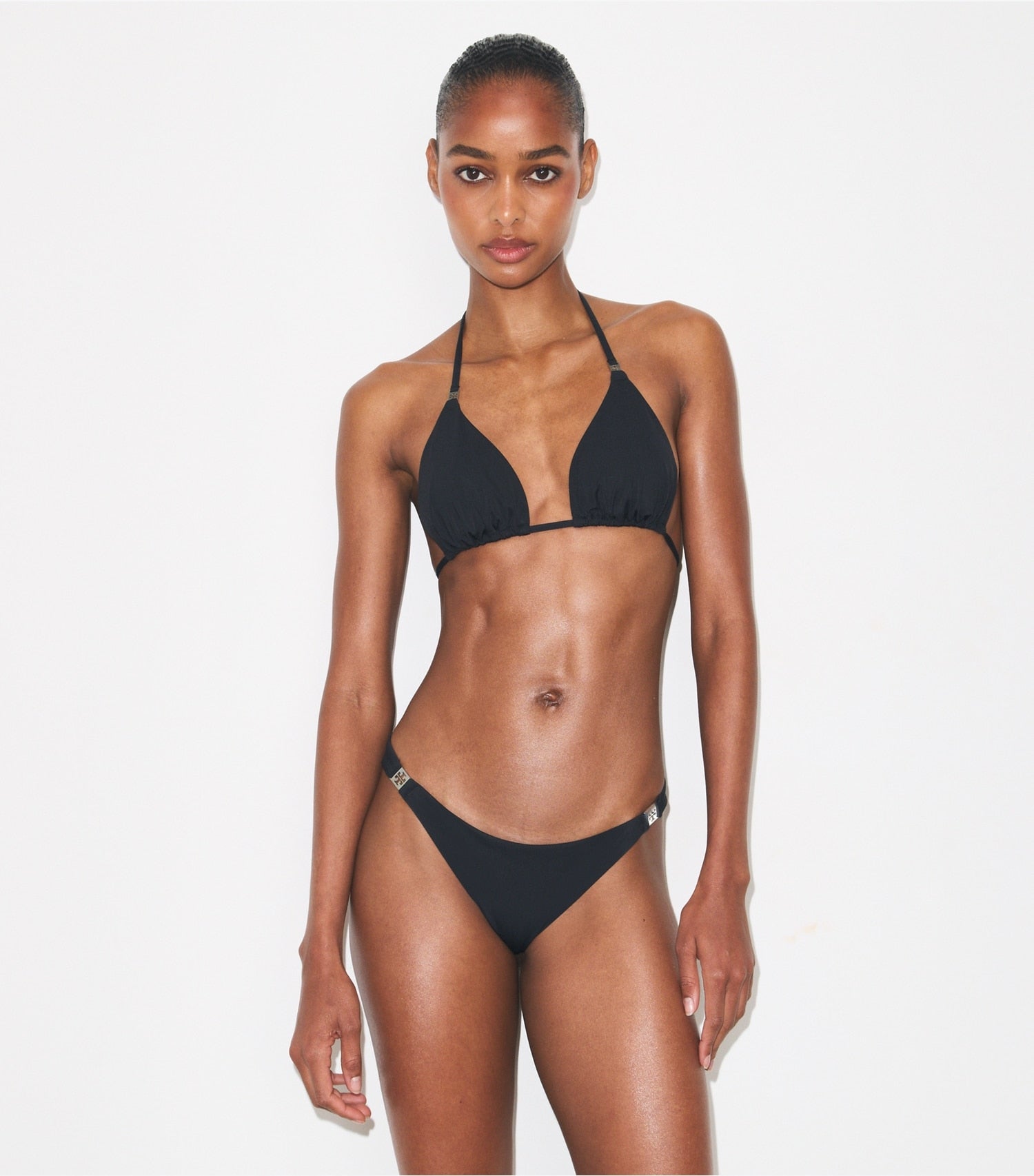 Tory Burch Solid Bikini Bottom - Black