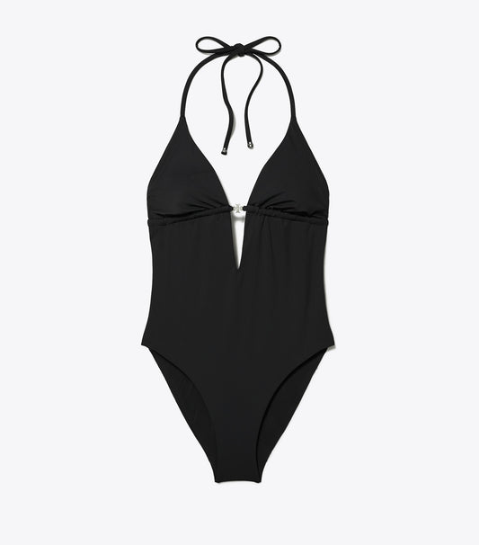 Tory Burch Halterneck Swimsuit - Black