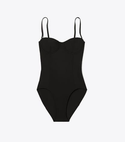 Tory Burch Balconette Swimsuit - Black