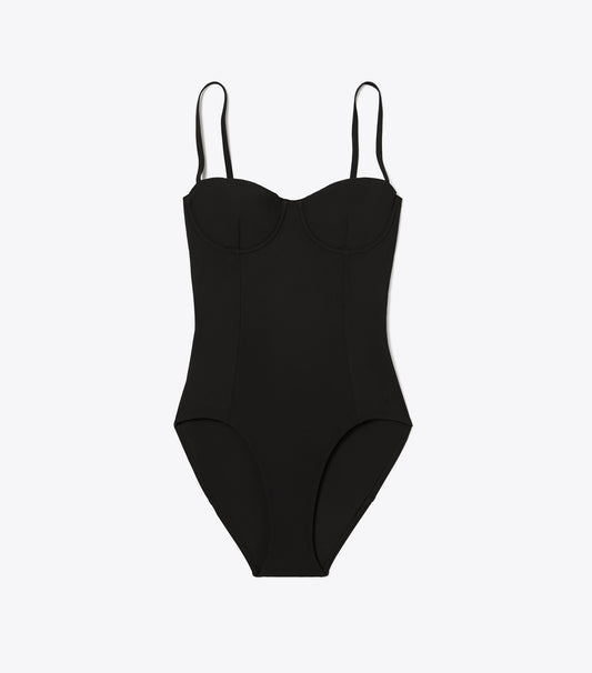 Tory Burch Balconette Swimsuit - Black