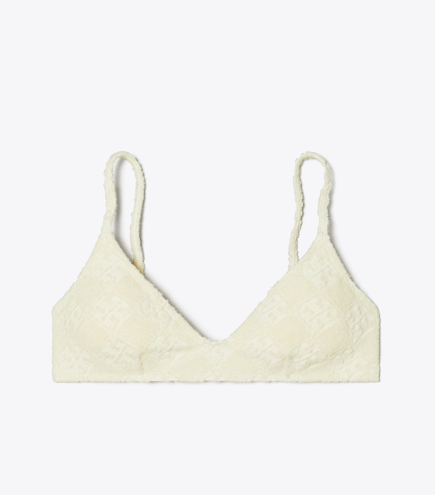 Tory Burch Terry Logo Bikini Top - New Ivory