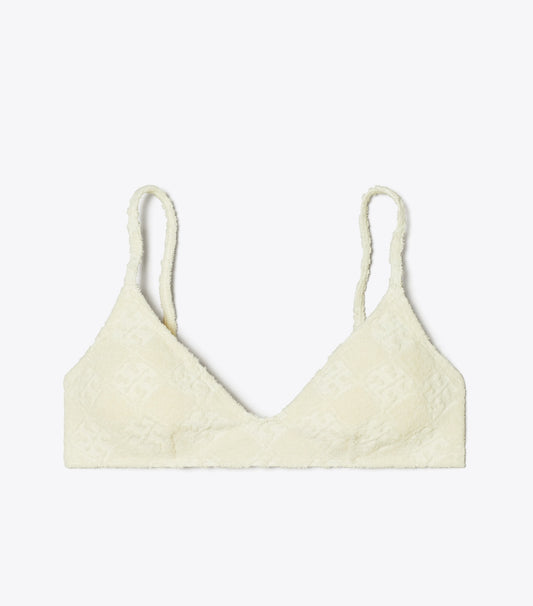 Tory Burch Terry Logo Bikini Top - New Ivory