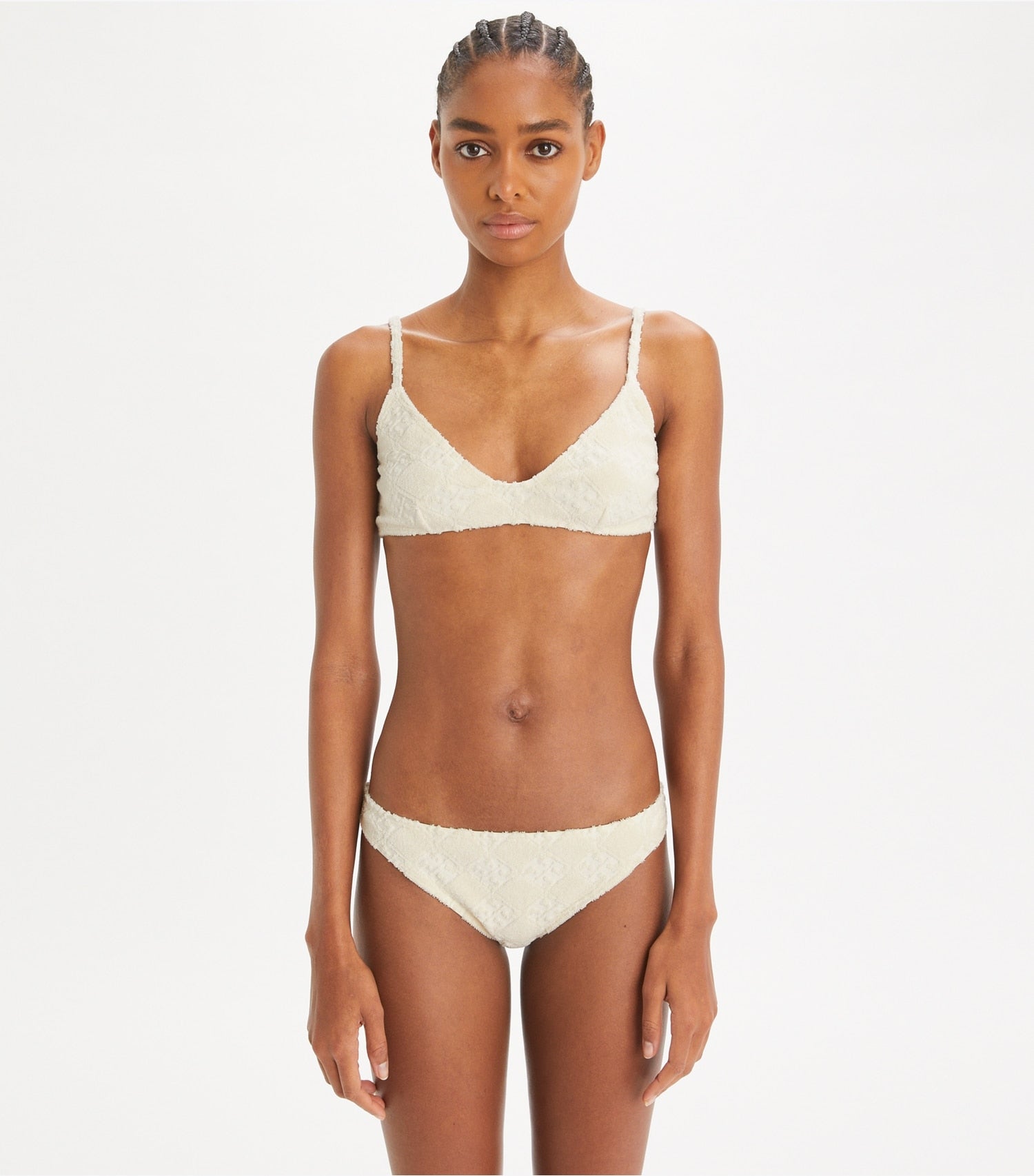 Tory Burch Terry Logo Bikini Top - New Ivory