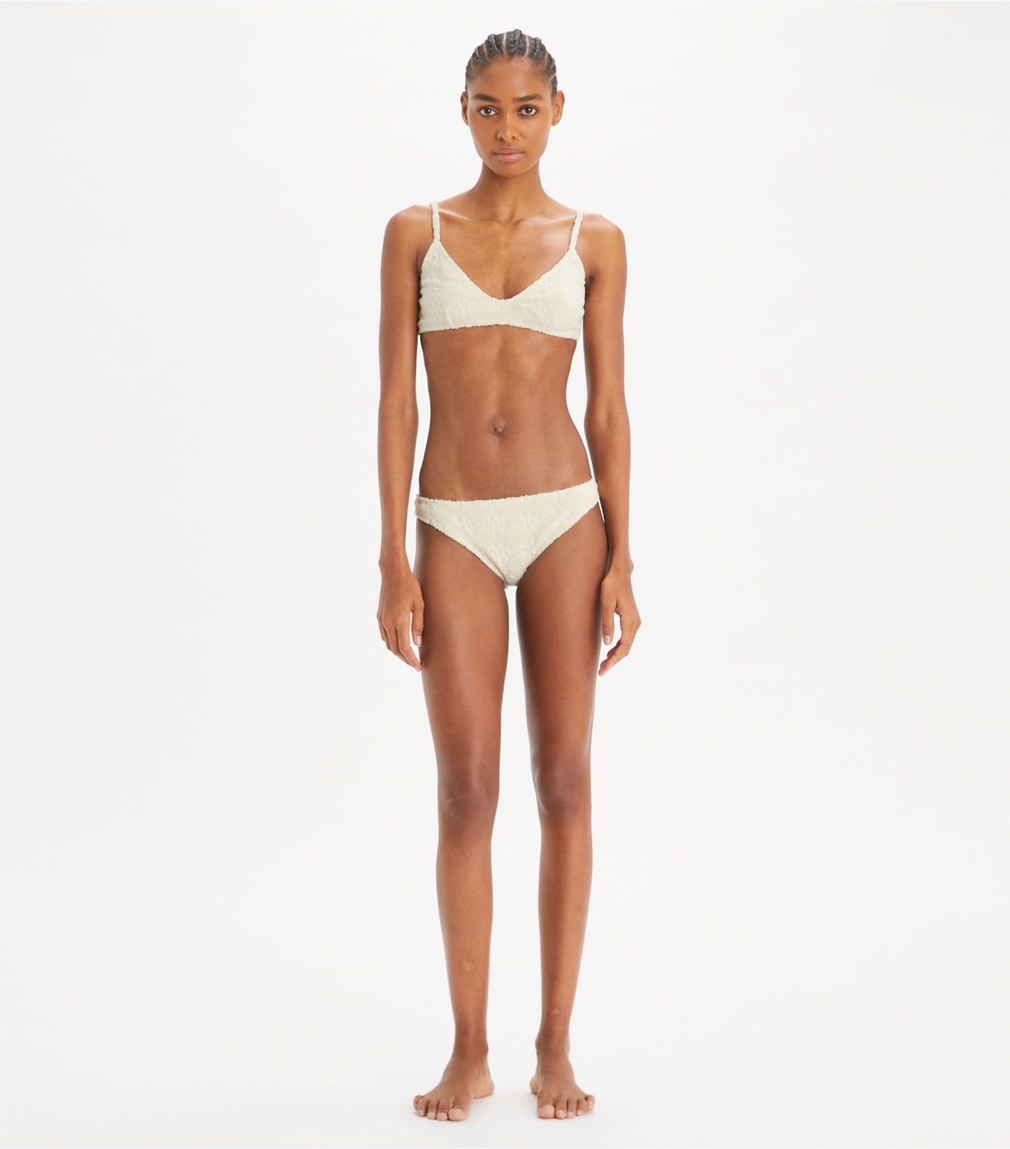 Tory Burch Terry Logo Bikini Top - New Ivory