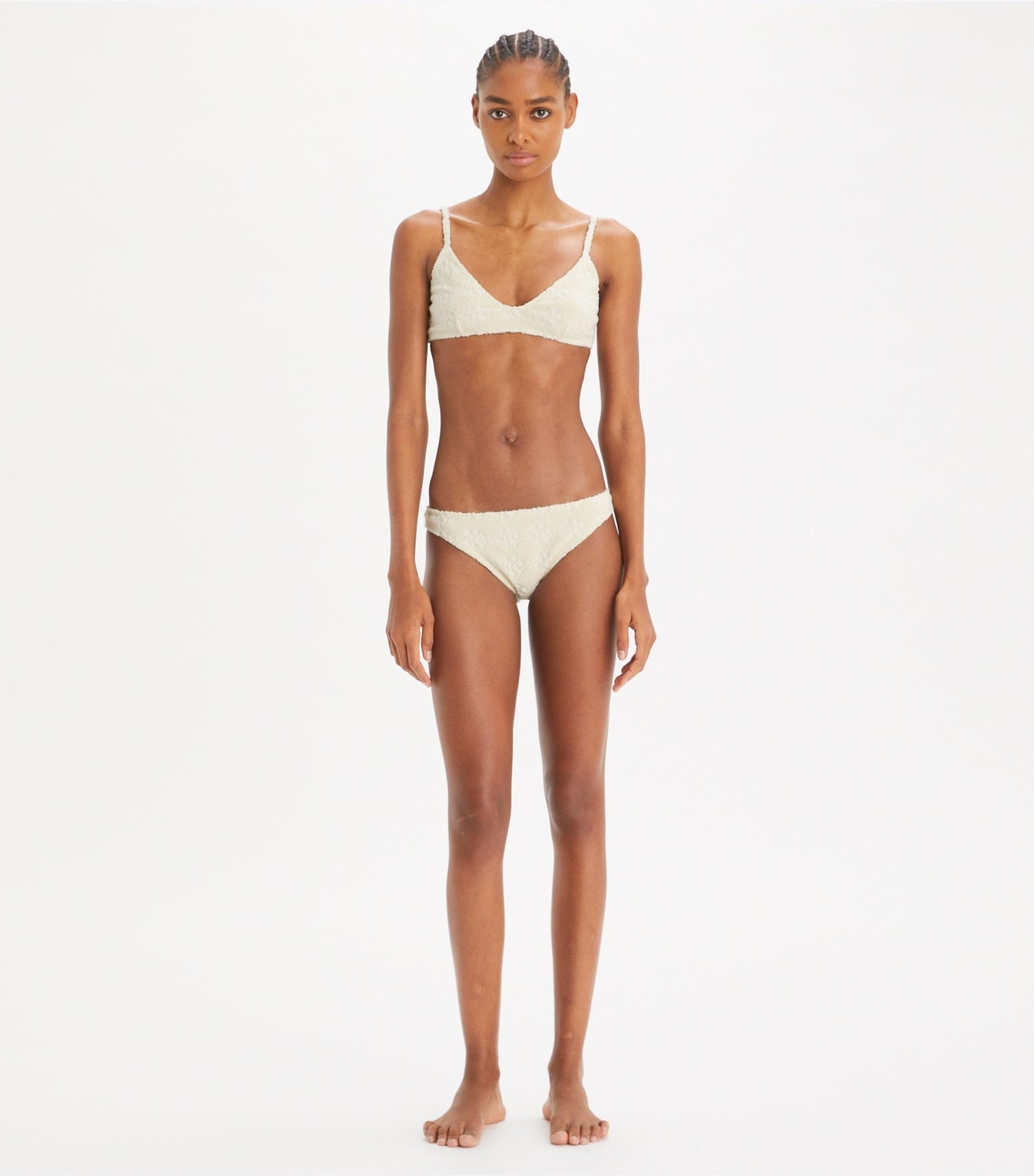 Tory Burch Terry Logo Bikini Top - New Ivory