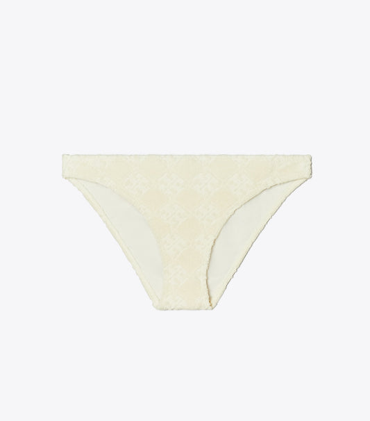 Tory Burch Terry Logo Bikini Botttom - New Ivory