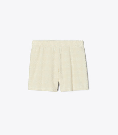 Tory Burch Terry Jacquard Logo Short - New Ivory