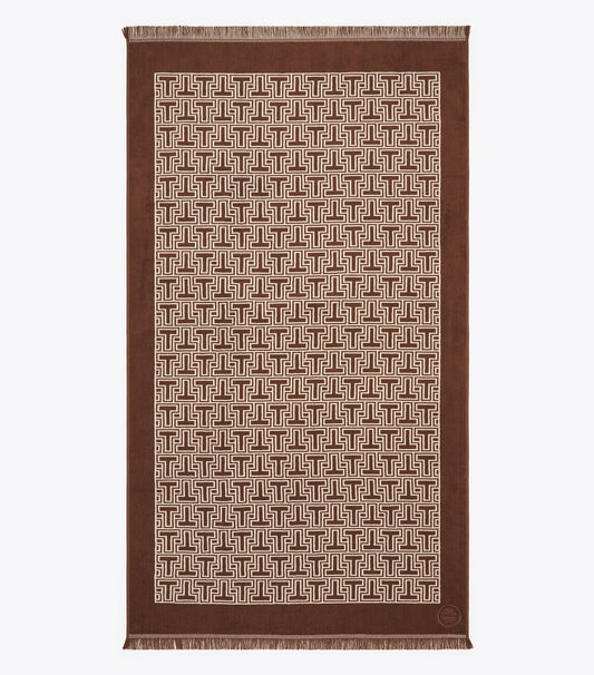 Tory Burch T-Tile Beach Towel - Brown