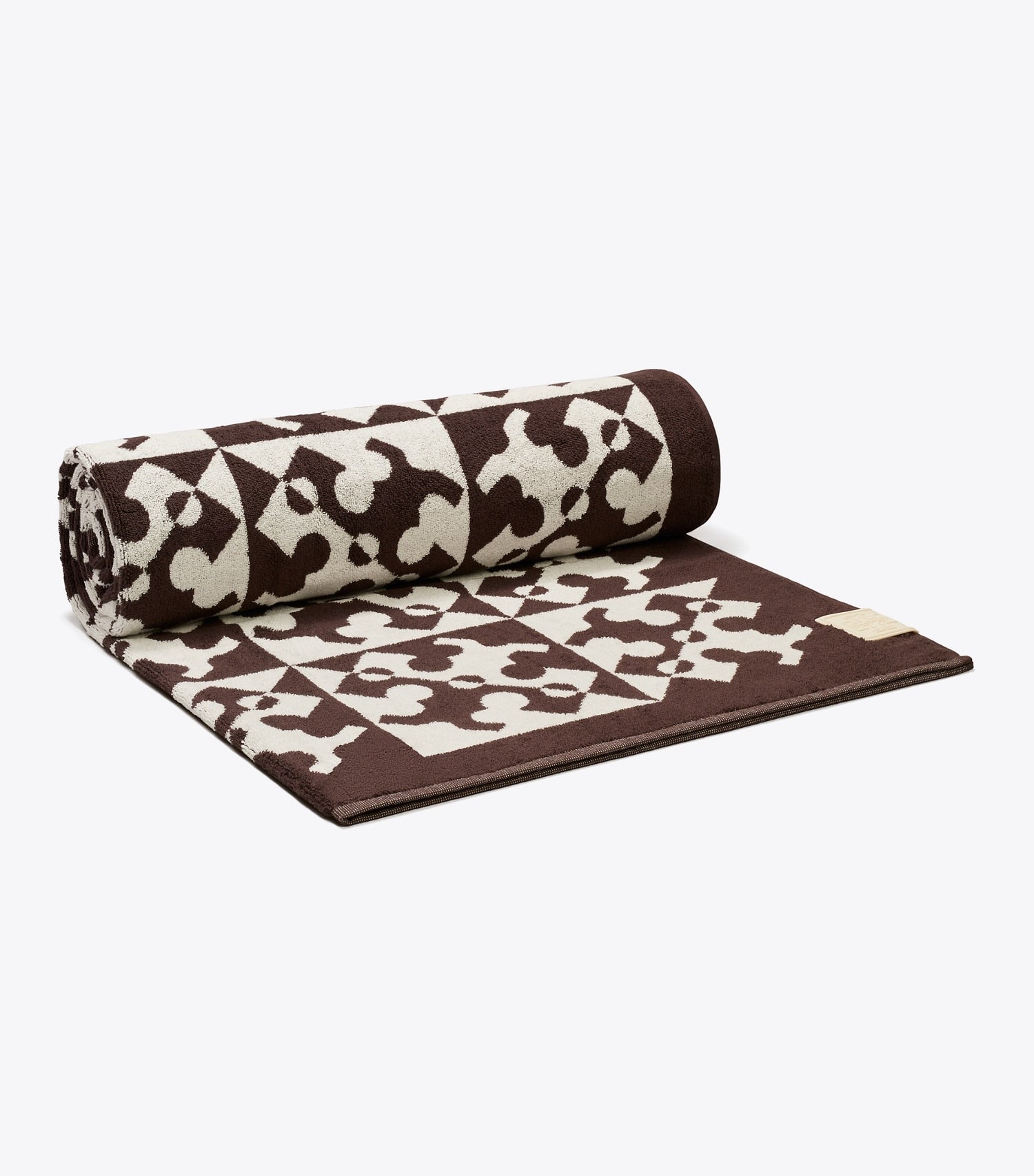 Tory Burch Diagonal T Jacquard Towel - Brown