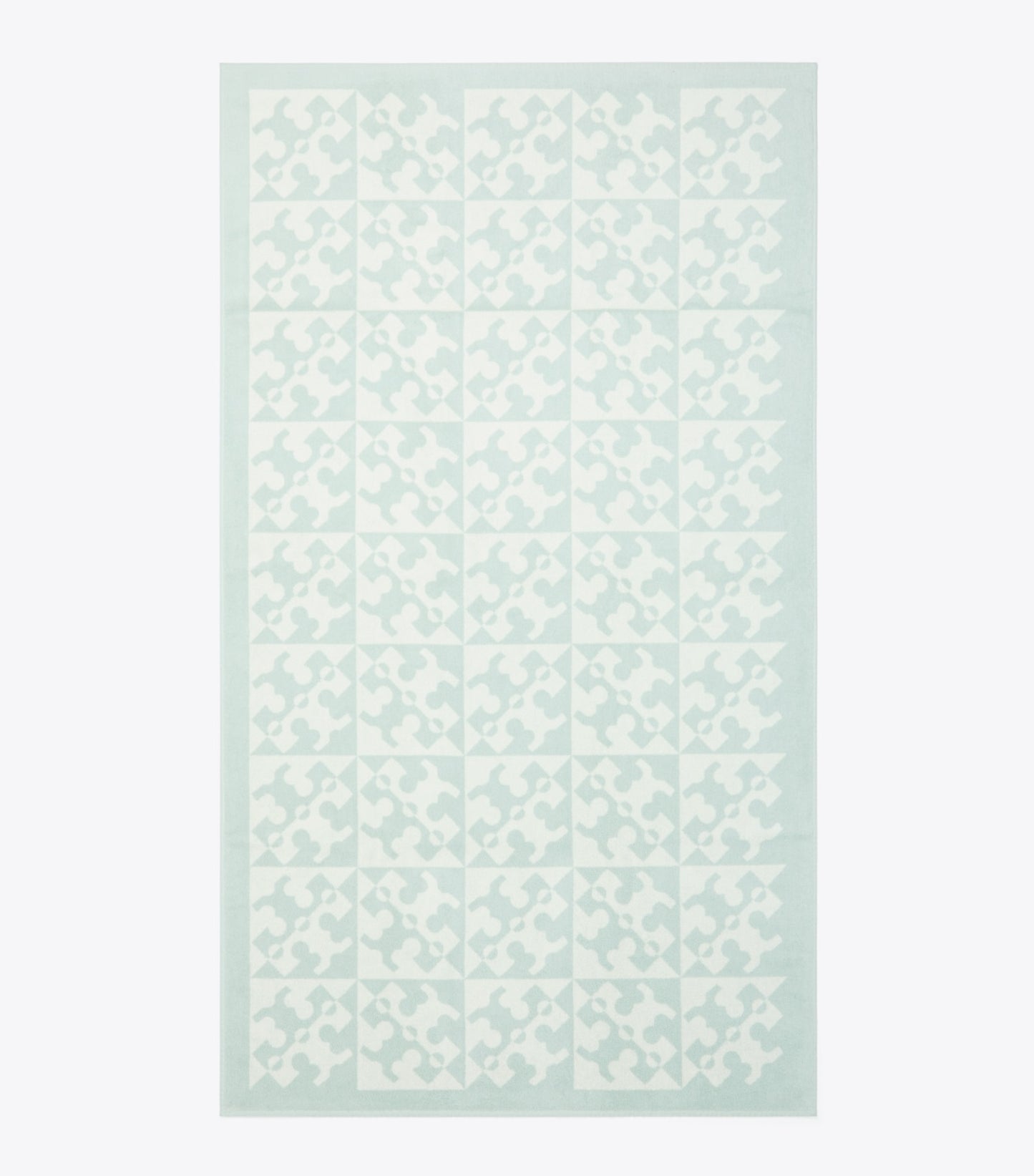 Tory Burch Diagonal T Jacquard Towel - Light Blue