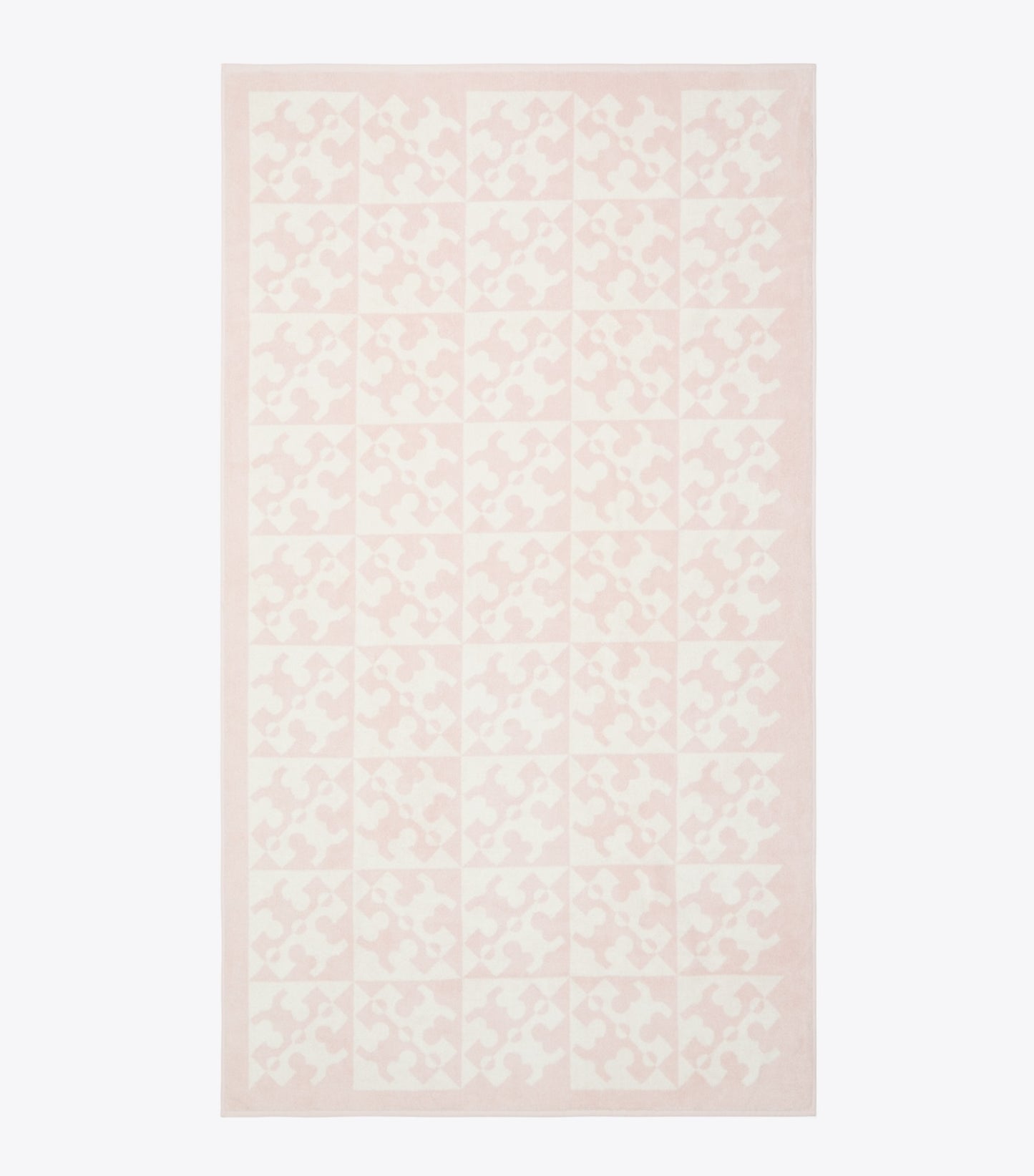 Tory Burch Diagonal T Jacquard Towel - Pink